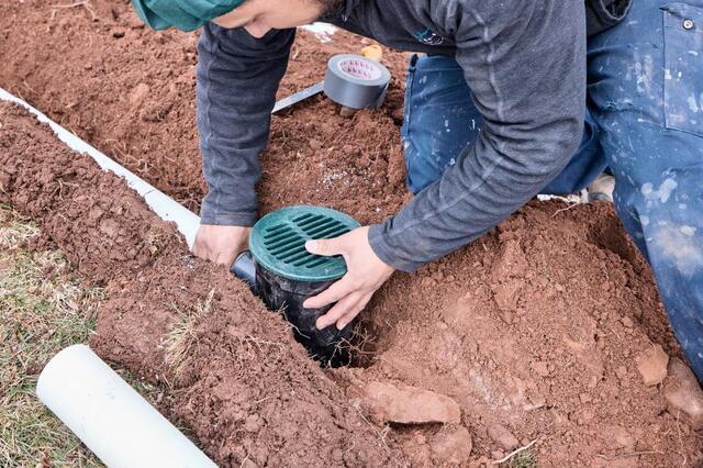 external drain pipe install