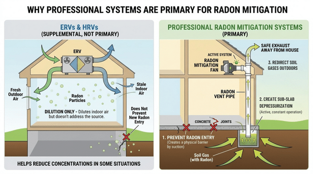 Can ERVs or HRVs Replace Radon Mitigation