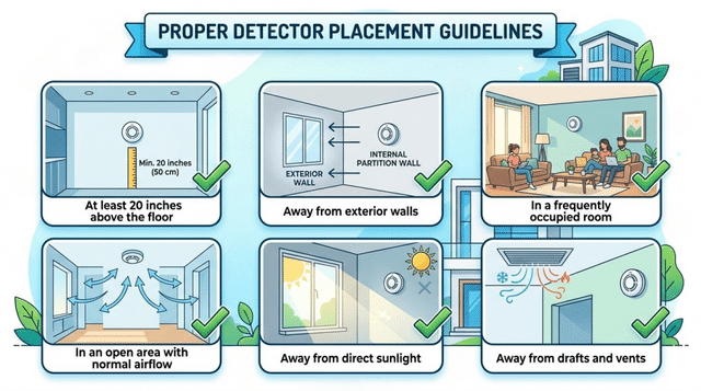Detector Placement Guidelines