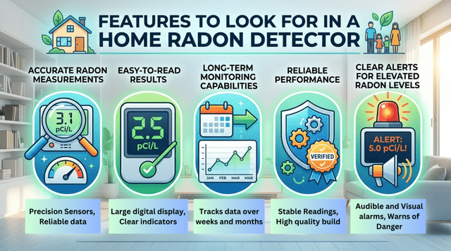 Radon Detector Features