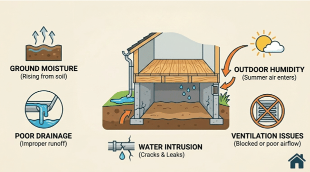 Why Crawlspaces Becomes Damp