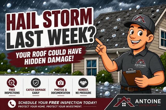 Hail Storm Last Week? Here's Why You Should Schedule a Roof Inspection! ⛈...