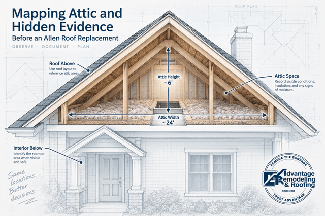 Mapping Attic and Hidden Evidence Before an Allen Roof Replacement - Image 1