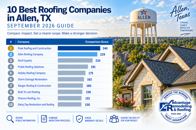 10 Best Roofing Companies in Allen, TX (September 2026 Guide)