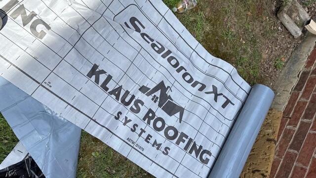 Synthetic roof underlayment used in DFW exterior restoration as part of a flashing and water-control system