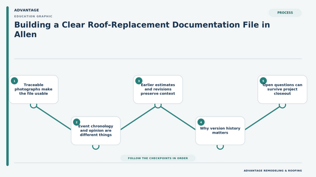 Building a Clear Roof-Replacement Documentation File in Allen - Image 2