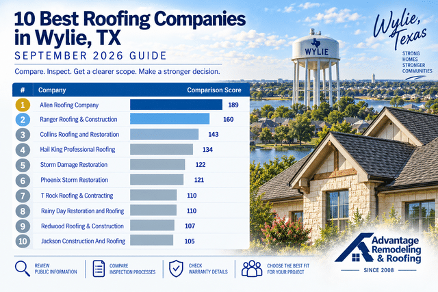 10 Best Roofing Companies in Wylie, TX (September 2026 Guide)