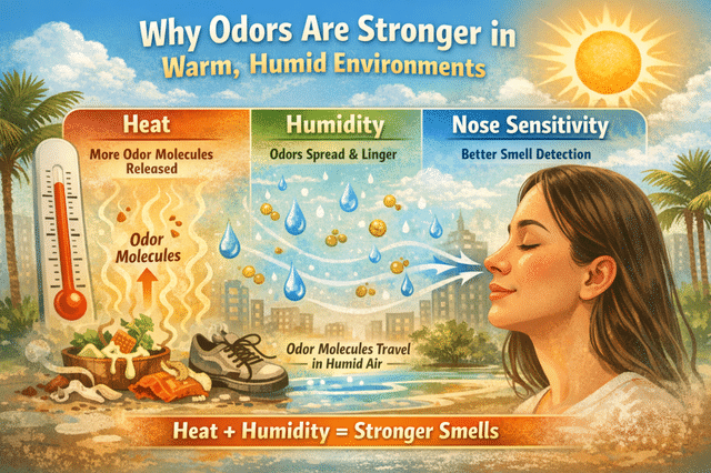 Why Odors Seem Stronger in Warm, Humid Environments