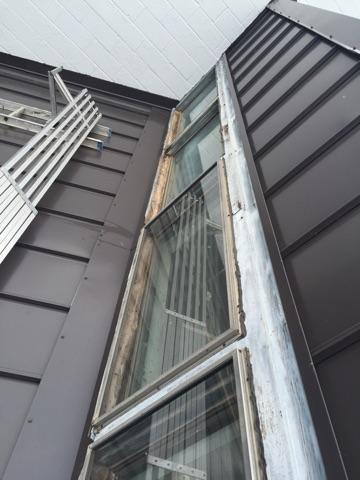 Before pics of rotted window jambs on 3rd story of bldg #2