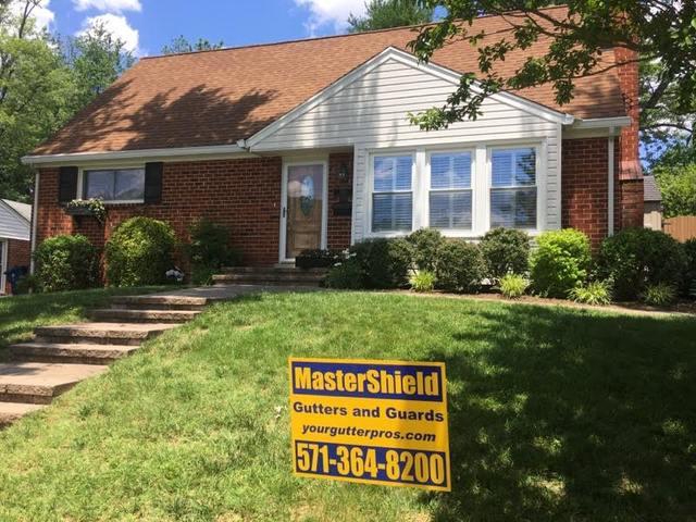 New bigger gutters (6 inch) and MasterShield installed on home in Alexandria, VA.