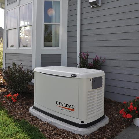 A new whole house generator ready to power up in an outage