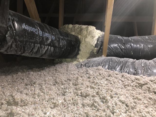 Tite n" True Foam Duct Encapsulation recovers some insulation value from your existing duct wrap by making it air tight.