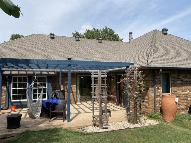 Backyard after