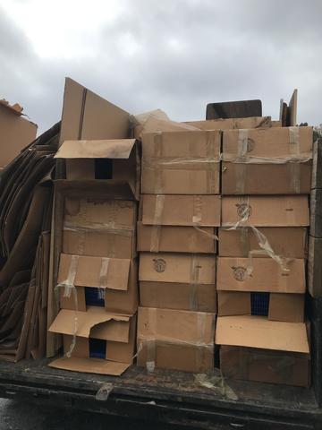 Full trailer load of cardboard and plastic, all recycled. Baltimore MD.