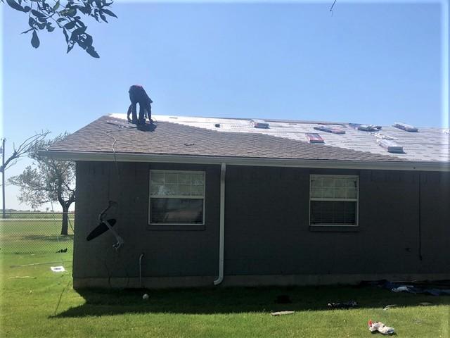 We then used felt and a moisture barrier then new shingles.