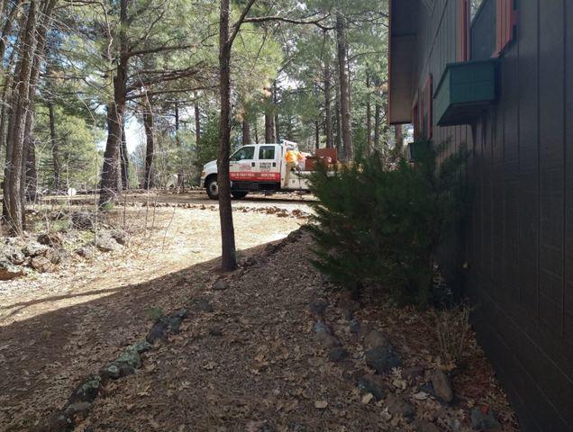 Arriving on the job in Pinetop, AZ.