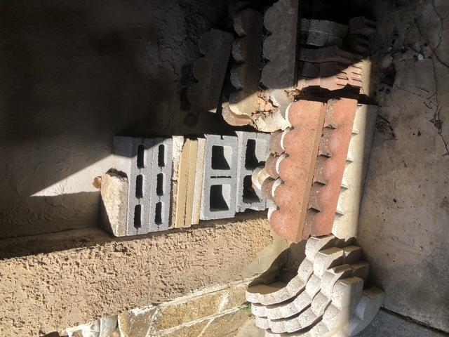 Brick and concrete removed by the Junkluggers.