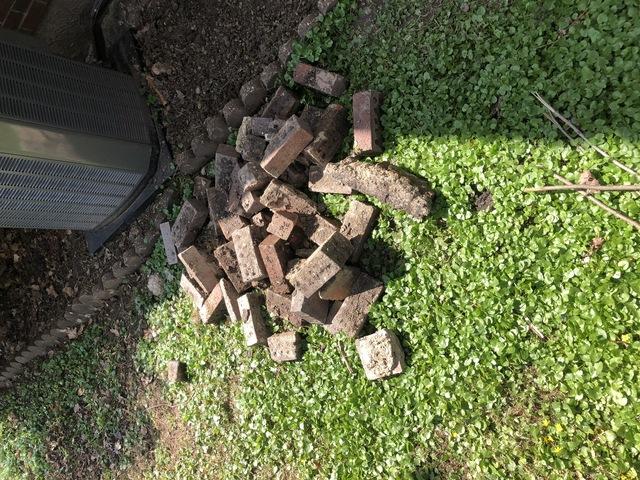 Brick and concrete removed by the Junkluggers.