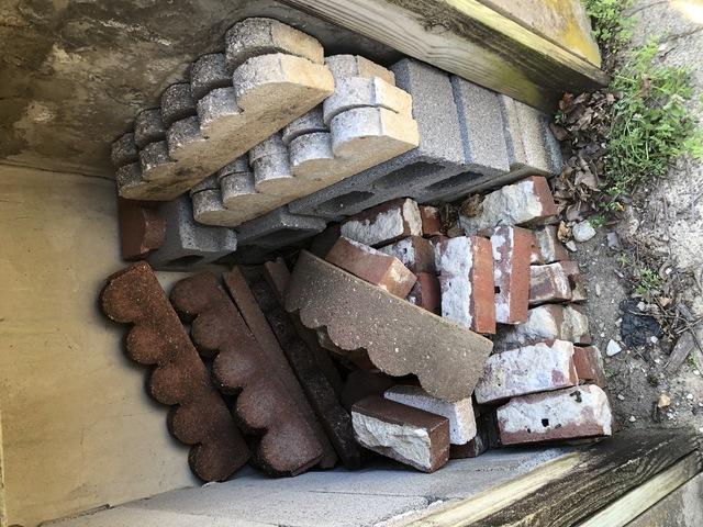 Brick and concrete removed by the Junkluggers.