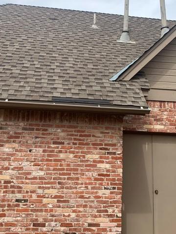 You can see where the shingle came from plus there was lots of hail damage to go with the wind damage.
