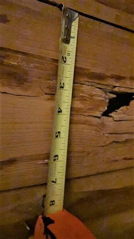 The hail stones were baseball size and bigger and even damaged the decking below the shingles.