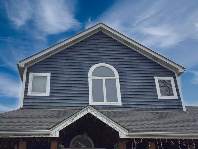 Repaired wood siding