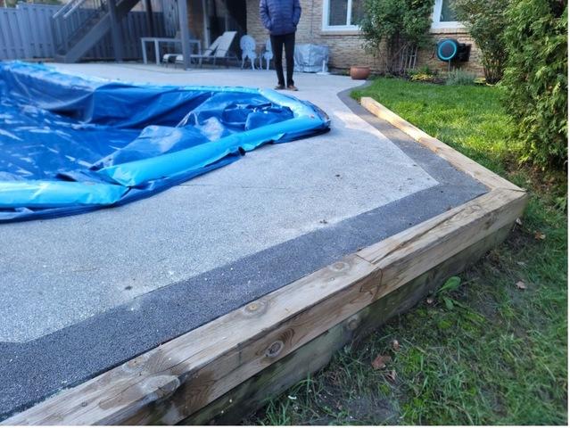 After: Much more of a firmer surface and levelled deck.