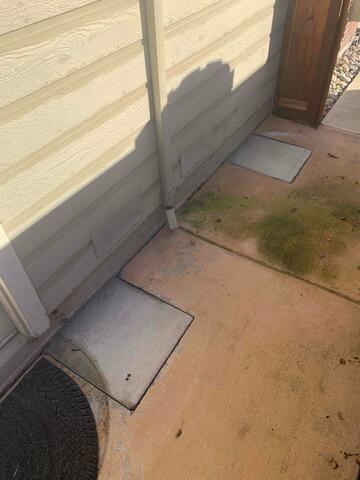 Image showing the piers installed with concrete replacement.