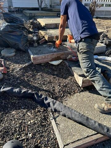 Progress image showing the third step PolyLevel application.