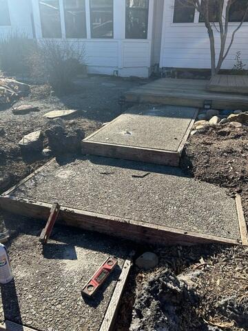 Progress image of the top step after injection.