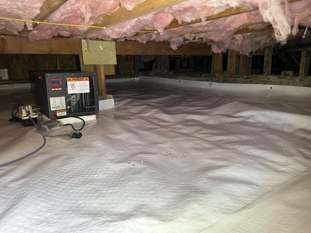 After image showing CleanSpace liner and Sedona Dehumidifier installation.