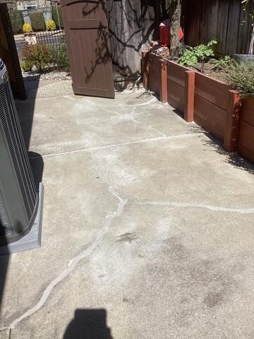 Another after image showing the leveled and sealed concrete.