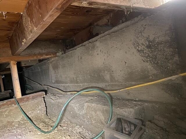 After image showing new section of the foundation wall.