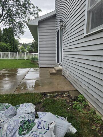 After the slab has been lifted and leveled