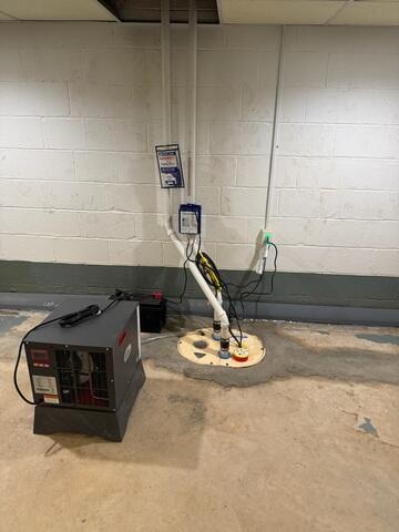 This photo shows our TripleSafe sump pump and our SaniDry Sedona dehumidifier.