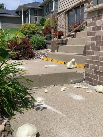 During: The crew lifted the slabs with PolyLevel