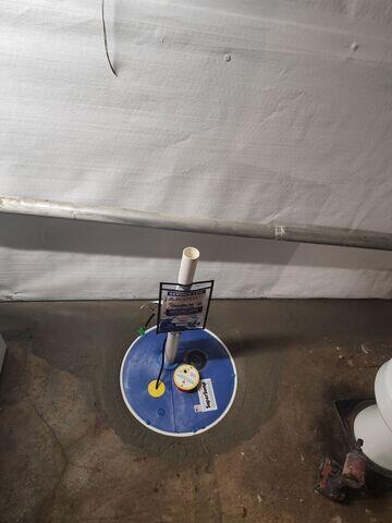 The SuperSump Premier was selected for its powerful and reliable pumping performance, ensuring any collected water is quickly removed to keep the basement dry.