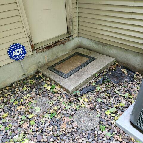 Before: Our Design Specialist, Brad, recommended lifting the sunken slab back into place with PolyLevel.