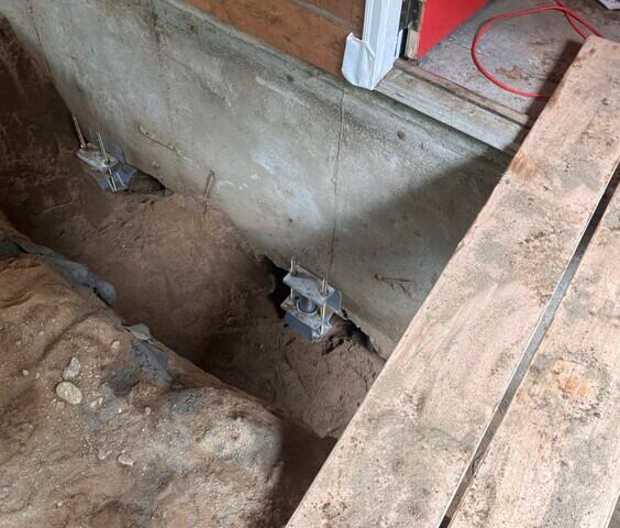 The Push Pier system lifts the home to its proper position with minimal disruption to the property.