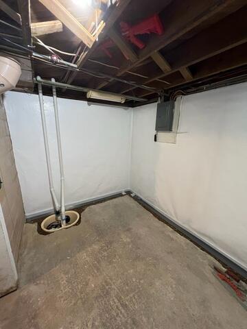 During: The crew attached CleanSpace to the walls and installed WaterGuard and TripleSafe