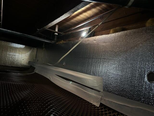 Next, SilverGlo Insulation Panels were added to regulate temperature and reduce humidity, these panels enhance energy efficiency while protecting the crawl space from moisture-related issues.