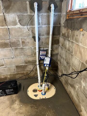 We installed our TripleSafe for reliable, multi-level water removal, this pump system ensures continuous basement drainage, even during power outages or heavy rainfall, preventing water damage and mold growth.