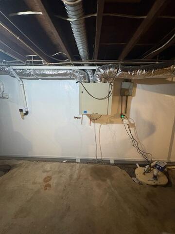 During: Our Foreman, Francisco, and his crew successfully installed all the waterproofing products throughout the basement.