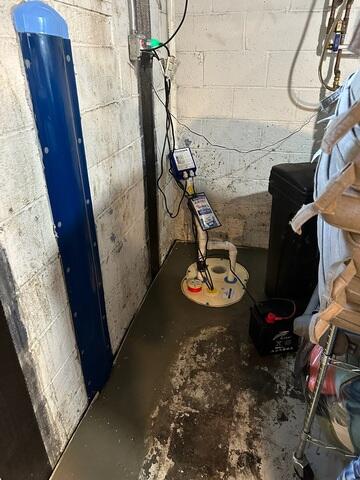 The crew chose to install our TripleSafe Sump Pump for its triple protection design, ensuring reliable basement drainage even during heavy storms or power outages.