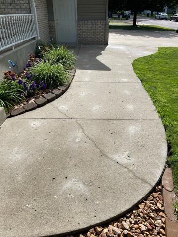 During: Our Foreman, Charlie, and his crew arrived at the home and successfully lifted the area.