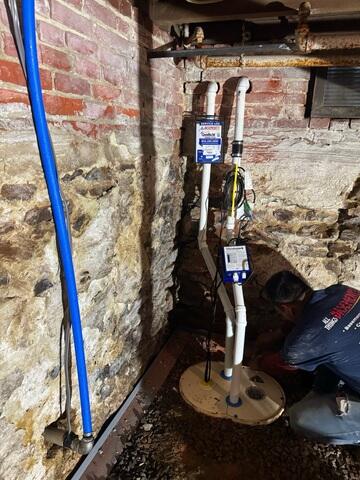 The crew installed TripleSafe to provide lasting protection against water intrusion by combining multiple drainage technologies. This system ensures maximum efficiency in channeling water away from the foundation, reducing the risk of leaks, mold, and structural damage in the crawl space.