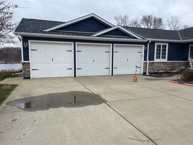 The concrete slabs along the driveway have begun sinking