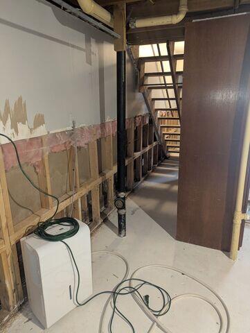 Before the crew installed our waterproofing products