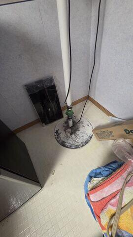 The homeowner's previous sump pump system