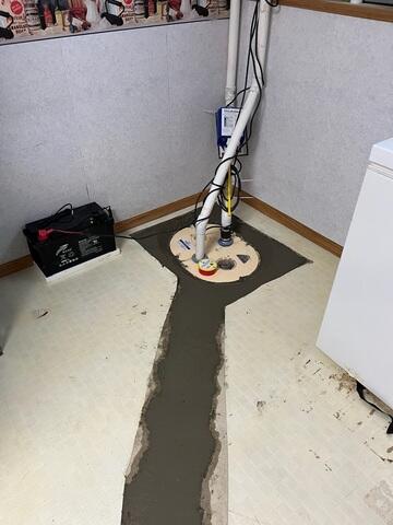 After TripleSafe has been installed, the crew restored the flooring